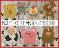 the farm animals are cut out and ready to be made into wall hangings or decorations