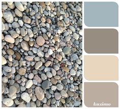 some rocks and gravel in different colors