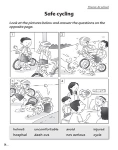 a comic strip with an image of a person on a motorcycle and the caption says safe cycling