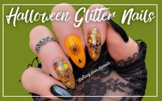 31 Halloween Glitter Nails Ideas Halloween Glitter Nails, Halloween Nails For Kids, Glitter Nails Ideas, Nails Minimalist, Nails Heart, Ten Nails, Halloween Express, Nails Halloween