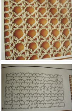 two pictures showing different types of crochet and the same type of stitching