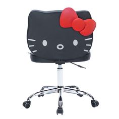 an office chair with a hello kitty head on it