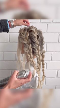 Braided Updo Long Hair Tutorial, Wedding Braid Hairstyles Tutorial, Braided Hair Updo, Extra Long Hair Updo, Funky Updos For Long Hair, Crimped Hair Updo Hairdos, Braid Updo, Long Hair Updos, Voluminous Braid Tutorial