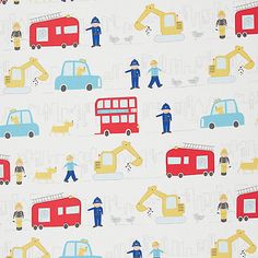 a wallpaper with various types of vehicles and people on it, all in different colors