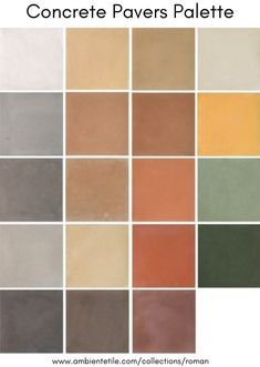 the different colors of concrete paverss