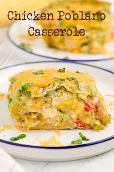 a close up of a plate of food with broccoli and chicken casserole