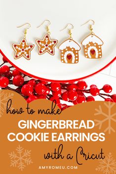 gingerbread cookies and cranberries are on a plate with the words, how to make