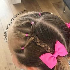 Hair For Baby Girl, Toddler Heart Hairstyles Girl, Hair Styles For Toddlers, Cute Toldders Hairstyles, Valentine’s Day Hair Toddler, Toddler Ballet Hair