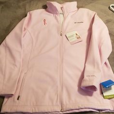 Pink 1x Columbia Jacket With Pink Ribbon On Right Upper Chest. Bought It New On Sale For $125 But Never Wore It. Wish List Clothes, Columbia Jacket, Columbia Jackets, Pink Ribbon, Columbia, Dream Closet, Wish List, On Sale, Coats Jackets