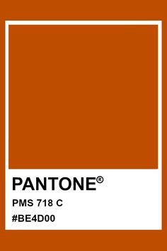 an orange pantone poster with the words pantone on it