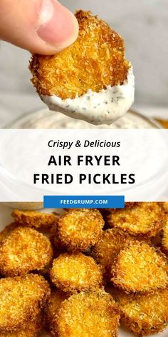 crispy and delicious air fryer fried pickles are the perfect appetizer