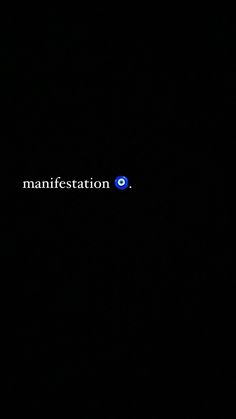 the word manifestation is written in white on a black background