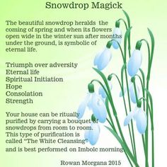 the snowdrop magick poem is written in english