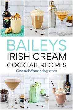 bailey's irish cream cocktail recipe collage