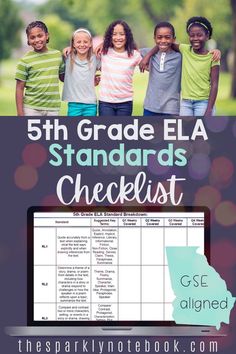 the 5th grade ela standards checklist for students