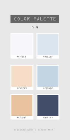 the color palette is shown in four different shades