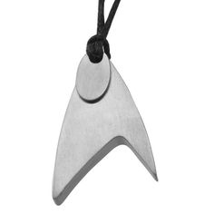 a star trek pendant on a black cord