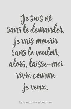 the words are written in french and english on a gray background with black ink, which reads