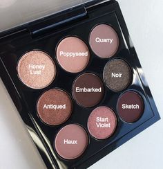 Mac Burgundy Times Nine, Make Up Kits, Mac Eyeshadow Palette, Mac Cosmetics Eyeshadow, Shimmer Eyeshadow Palette, Pijamas Women, Mac Eyes, Birthday Makeup