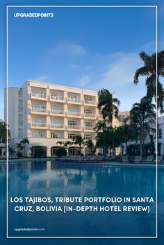 an advertisement for the hotel in santa cruz, bolivia