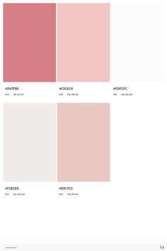 the color palette is pink and white, with different shades to choose from in each section