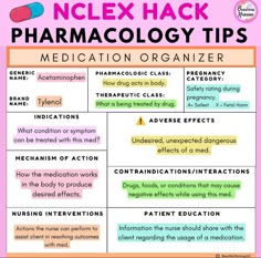 Pharmacology Tips, Nursing School, Nursing School Tips Medication Aide Study, Medication Endings Nursing, Adpie Nursing Process Examples, Pacu Nursing Medications, Pharmacology Nursing Study, 6 Rights Of Medication Administration Nursing Mnemonics