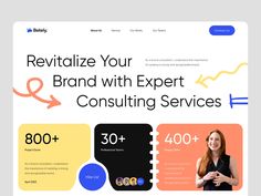 the landing page for an expert consulting service