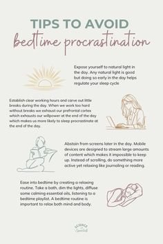 Tips to avoid bedtime procrastination, bedtime routines, sleep support, science of essentials, relax Tips To Avoid Procrastination, Sleep Procrastination, Bedtime Procrastination, Goals Habits, Personality Tips, Bedtime Routines, Health Book, Sleep Support