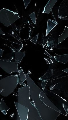 a broken glass window that has been shattered