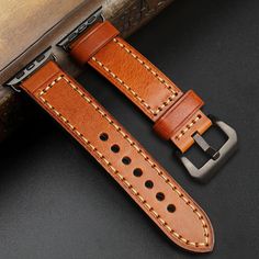 🔸🔸Handmade item🔸🔸 ♥ Material: Genuine leather ♥ Style: Retro ♥ Strap Color: Brown ♥ Strap Length: Long side-4.92in(125mm), short side-2.95(75mm) Buckle Not Included ♥ Strap Thickness: About 3.6 - 3.8mm - fit well heavy watches ♥ Buckle Color: Black /Silver  ♥ Compatibility: Apple Watch  3 4 5 6 SE 7 8 Ultra Series  ♥ Optional Size: 41mm /42mm /44mm /45mm /49mm 🔸🔸Note The color may vary somewhat because the natural variability of the leather, it is normal appearance. 🔸🔸Thanks for stopping by🔸🔸 Handmade Watch Strap, Apple Leather, Apple Watch 3, Leather Apple Watch Band, Ultra Series, Apple Watch Bands Leather, Leather Watch Strap, Leather Watch Bands, Leather Style