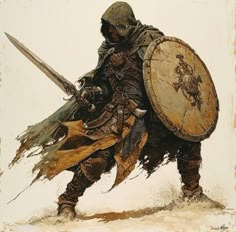 Dnd Ranger Character Design, Warrior Character Art, Bd Comics, Fantasy Warrior