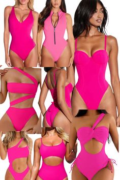 The top must have pink spring sexy one piece swimsuits Spring Swimsuit, Pink Spring, One Piece Swimsuits, One Piece Swimsuit, Stylish Outfits