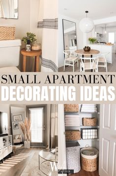 small apartment decorating ideas with text overlay