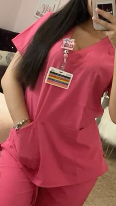 #scrubs #pinkscrubs#nurse#cna #aesthetic #lovelife How To Make Scrubs Look Cute, Cna Aesthetic Vision Board, Cna Asethic, Scrubs Aesthetic Medical, Pink Nursing Aesthetic, Pct Aesthetic, Scrubs Uniform Aesthetic, Pink Scrubs Aesthetic, Cna Outfits