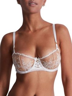 #ad Premium Quality Aubade Tresor Infini Half-Cup Bra Non Padded Lined Bras Luxury Lingerie, Fashion Bra