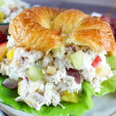 Best Chicken Salad Recipe, Cranberry Chicken Salad, Summer Sandwiches, Croissant Sandwich, Resep Salad, Chicken Salad Sandwich, God Mat, Salad Sandwich