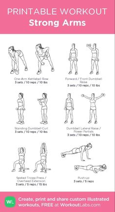 the printable workout guide for strong arms