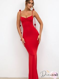 Spaghetti Strap Backless Club Party Maxi Dresses Backless Evening Gowns, Fitted Maxi Dress, Rosé Details, Jeans Cargo, Backless Maxi Dresses, Maxi Robes, Oh Polly, Maxi Dress Evening, Hip Dress