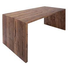 a wooden table that has been made out of wood and is sitting on a white background