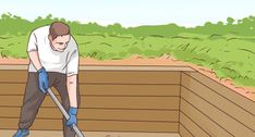 a man with a mop is cleaning the ground