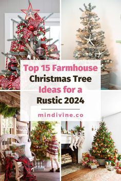 the top 15 farmhouse christmas tree ideas for a rustic holiday