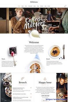 the website for coffee matters is displayed