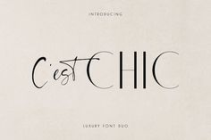 the cursive font has been used to create an elegant and stylish display