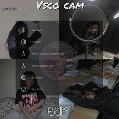 a collage of photos showing people in bed and taking pictures with their cell phones