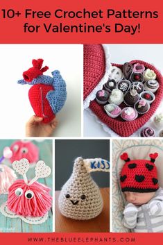 10 free crochet patterns for valentine's day