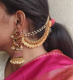 Shop The Prettiest Bridal Jhumkas Online Now! Kundan Jhumkas, Ear Chain, Gold Pendant Jewelry