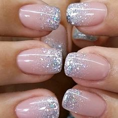 Glitter Tip Nails, Smink Inspiration, Video Tiktok, Sparkle Nails, Stil Elegant, Gradient Nails, Photography Lifestyle