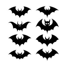 six bats with different shapes and sizes