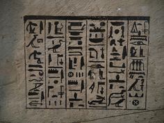 an egyptian stencil depicting the hierograms and symbols in ancient egypt