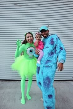 Family Of 3 Disney Costumes, Halloween Costumes For Couple And Baby, Holloween Costume Ideas Family 3, Boo Toddler Costume Monsters Inc, Marvel Halloween Costumes Family, Monster Ink Halloween Costumes Family, Couple And Newborn Halloween Costumes, Couples With Baby Halloween Costumes